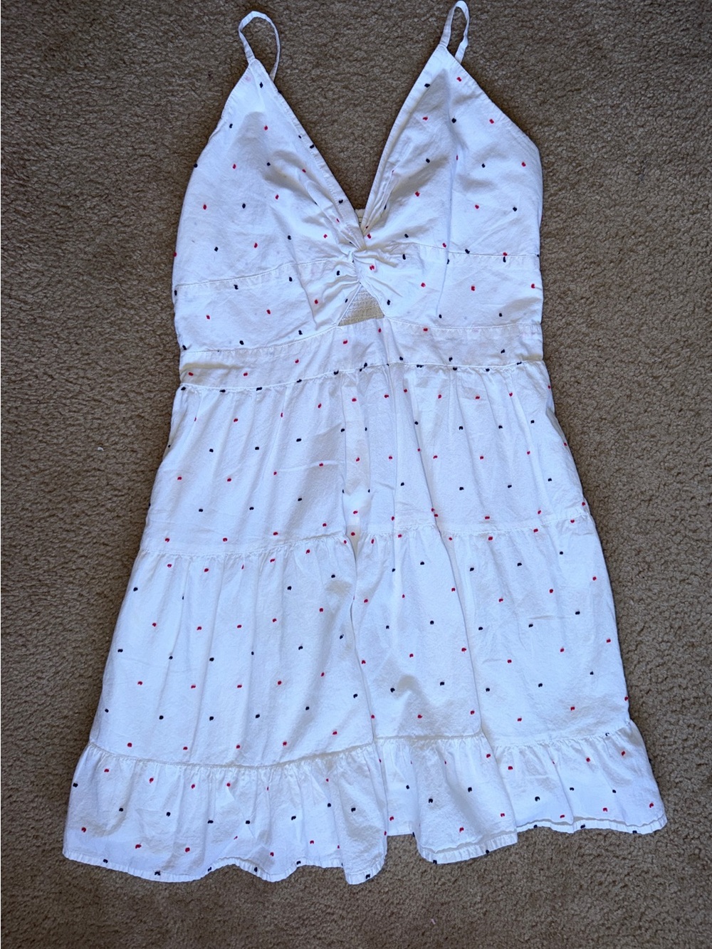 Jessica Simpson White with Red/Blue Dotted Sundress